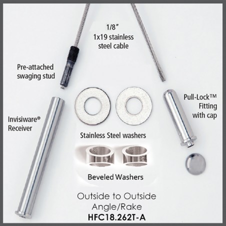 Outside to Outside Angle/Rake Cable Rail Kit