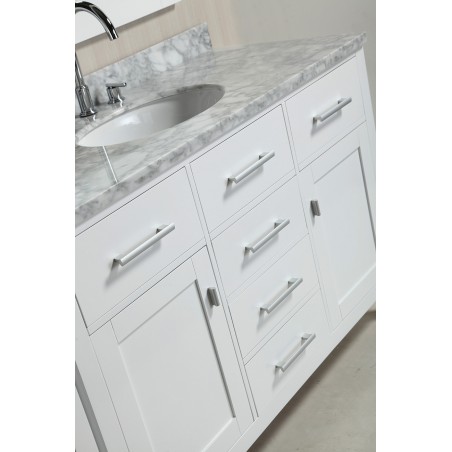 London 48" Single Sink Vanity Set in White Finish with Make-up table in White