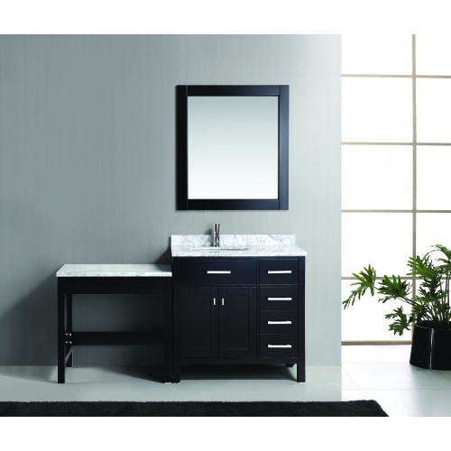 London 36" Single Sink Vanity Set in Espresso with One Make-up table in Espresso