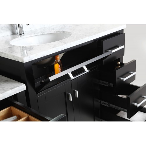 London 36" Single Sink Vanity Set in Espresso with One Make-up table in Espresso