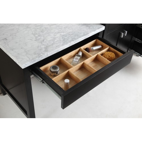 London 36" Single Sink Vanity Set in Espresso with One Make-up table in Espresso