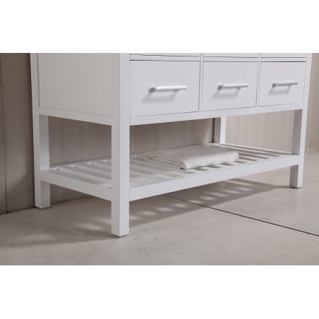 London 48" Single Sink Vanity Set in White Finish