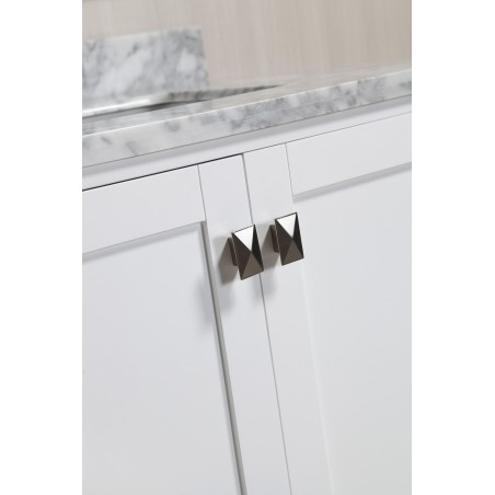 London 72" Double Sink Vanity Set in White Finish