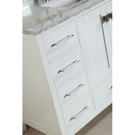 London 48" Single Sink Vanity Set in White Finish with One Make-up table in White Finish