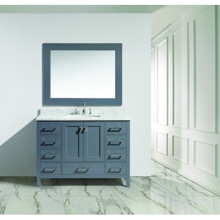 London 48" Single Sink Vanity Set in Gray Finish 