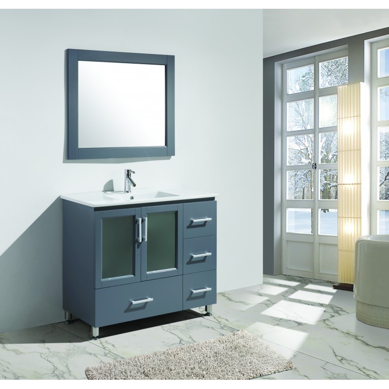 Stanton 40" Single Sink Vanity Set in Gray Finish