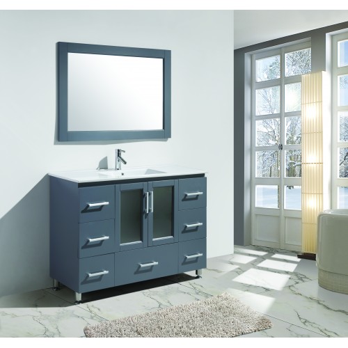 Stanton 48" Single Sink Vanity Set in Gray Finish