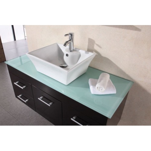 Madrid 48" Single Sink - Wall Mount Vanity Set in Espresso