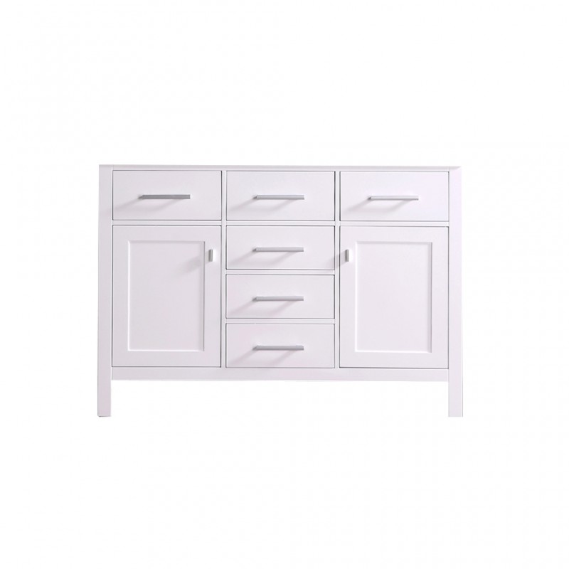 London 48" Single Sink Base Cabinet in White