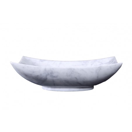 Virtu USA Nephele Bathroom Vessel Sink in Bianco Carrara Marble