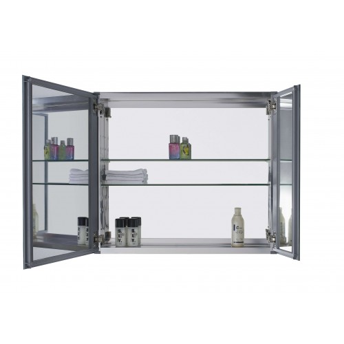 Confiant 30"  Mirrored Medicine Cabinet Recessed or Surface Mount
