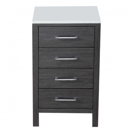 Dior 18" Modern Side Cabinet in Zebra Grey