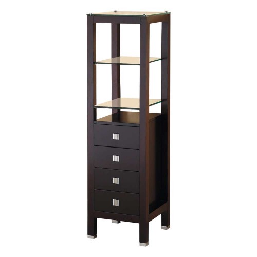 Vanity Cailey 16" Modern Side Cabinet in Espresso