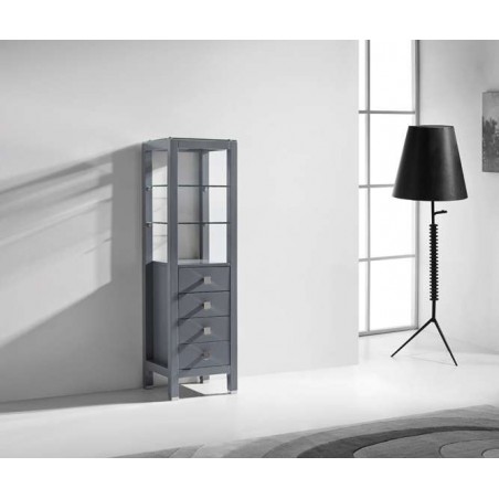 Vanity Cailey 16" Modern Side Cabinet in Grey