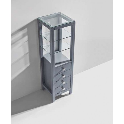 Vanity Cailey 16" Modern Side Cabinet in Grey