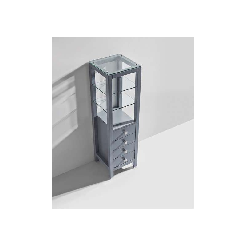 Vanity Cailey 16" Modern Side Cabinet in Grey