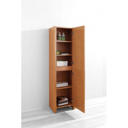 Fresca Espresso Bathroom Linen Side Cabinet w/ 3 Open Shelves