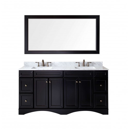 Talisa 72" Double Bathroom Vanity Cabinet Set in Espresso