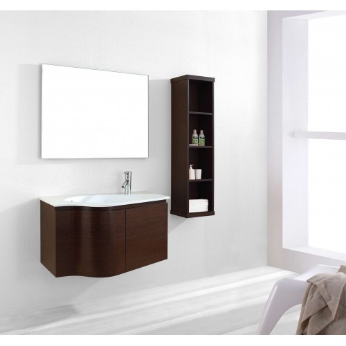 Roselle 36" Single Bathroom Vanity Cabinet Set in Walnut
