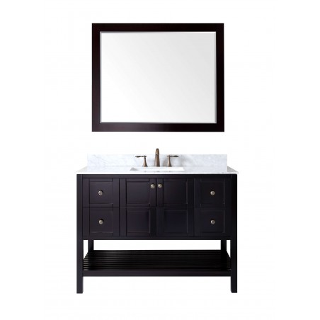 Winterfell 48" Single Bathroom Vanity Cabinet Set in Espresso