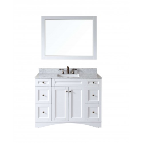 Elise 48" Single Bathroom Vanity Cabinet Set in White