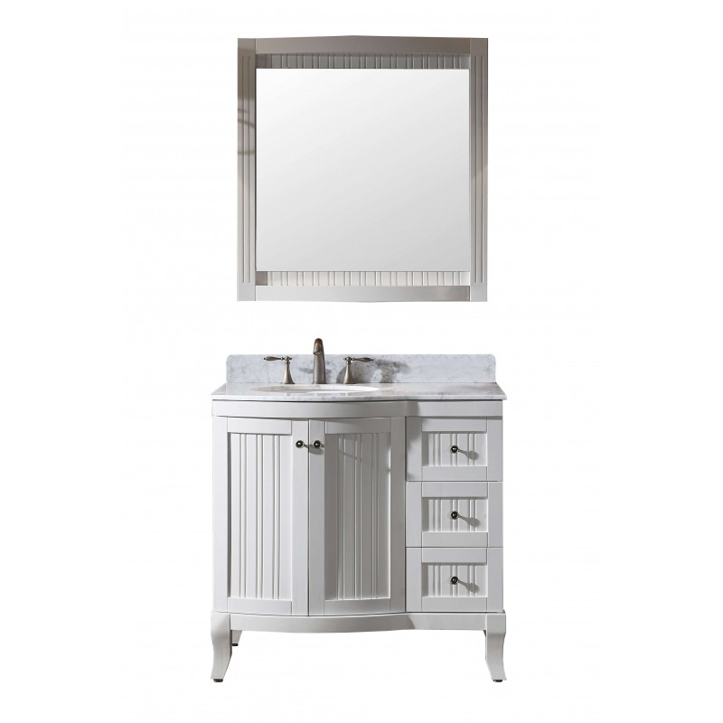 Khaleesi 36" Single Bathroom Vanity Cabinet Set in White