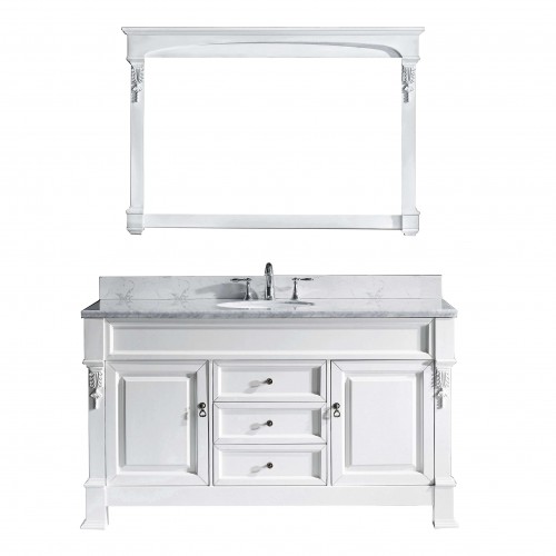 Huntshire 60" Single Bathroom Vanity Cabinet Set in White