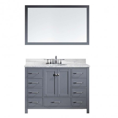 Caroline Avenue 48" Single Bathroom Vanity Cabinet Set in Grey