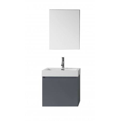 Zuri 24" Single Bathroom Vanity Cabinet Set in Grey