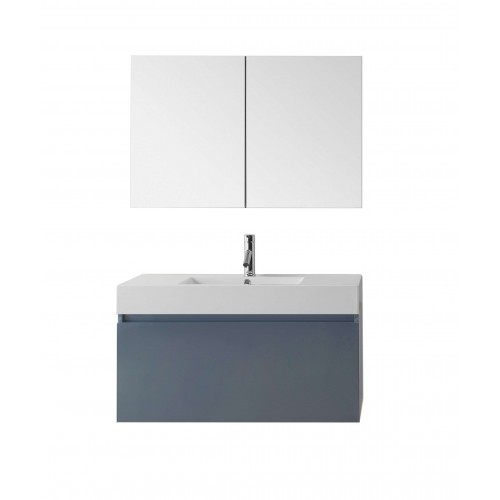 Zuri 39" Single Bathroom Vanity Cabinet Set in Grey