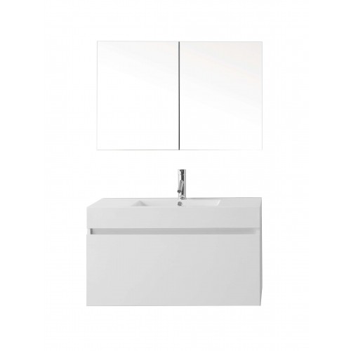 Zuri 39" Single Bathroom Vanity Cabinet Set in Gloss White