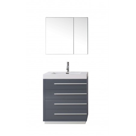 Bailey 30" Single Bathroom Vanity Cabinet Set in Grey