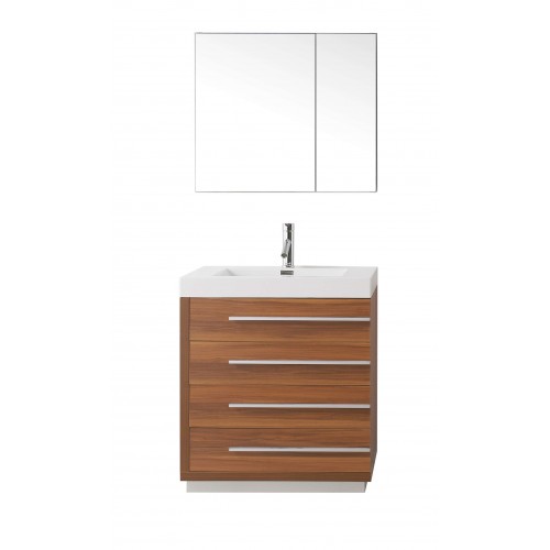 Bailey 30" Single Bathroom Vanity Cabinet Set in Plum