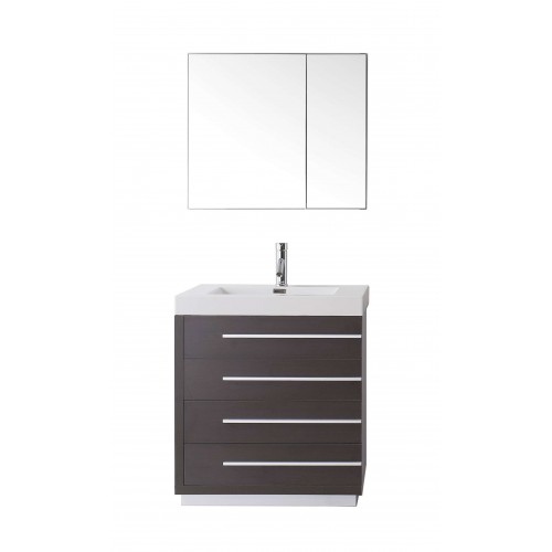Bailey 30" Single Bathroom Vanity Cabinet Set in Wenge