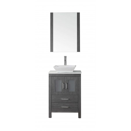 Dior 24" Single Bathroom Vanity Cabinet Set in Zebra Grey