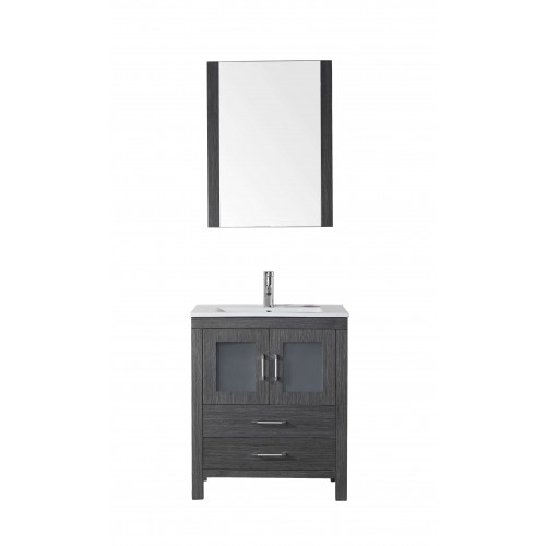 Dior 28" Single Bathroom Vanity Cabinet Set in Zebra Grey