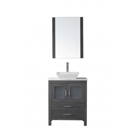 Dior 28" Single Bathroom Vanity Cabinet Set in Zebra Grey