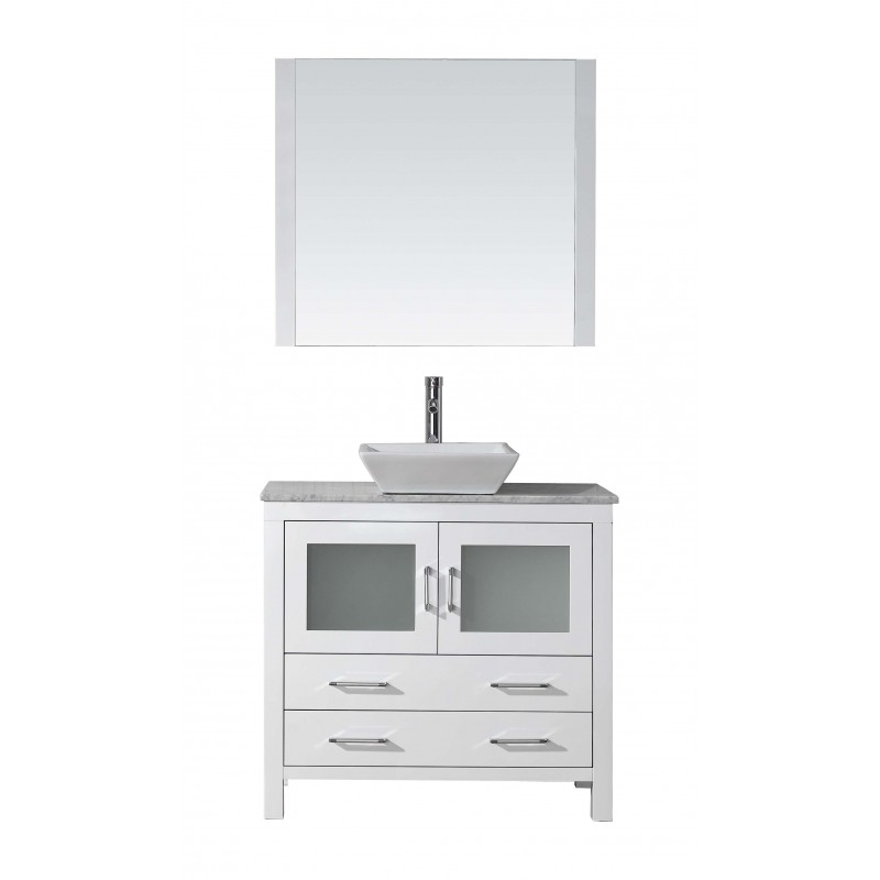 Dior 36" Single Bathroom Vanity Cabinet Set in White