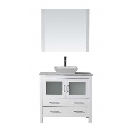Dior 36" Single Bathroom Vanity Cabinet Set in White