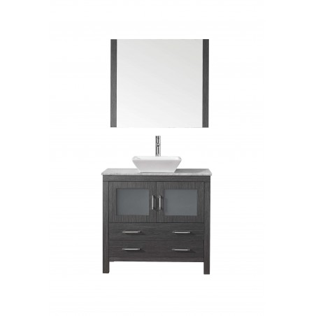 Dior 36" Single Bathroom Vanity Cabinet Set in Zebra Grey