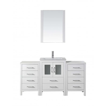 Dior 60" Single Bathroom Vanity Cabinet Set in White