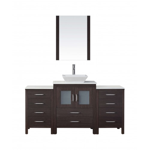 Dior 64" Single Bathroom Vanity Cabinet Set in Espresso