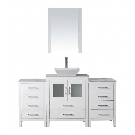 Dior 64" Single Bathroom Vanity Cabinet Set in White