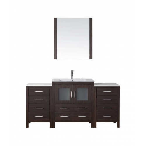 Dior 66" Single Bathroom Vanity Cabinet Set in Espresso