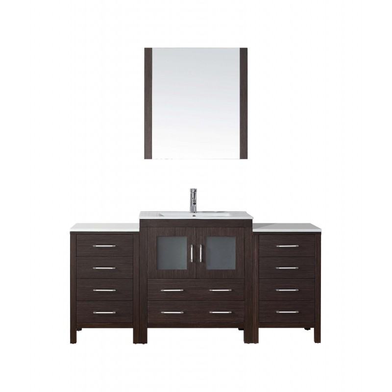 Dior 66" Single Bathroom Vanity Cabinet Set in Espresso