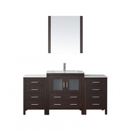 Dior 66" Single Bathroom Vanity Cabinet Set in Espresso