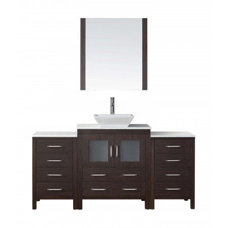 Dior 66" Single Bathroom Vanity Cabinet Set in Espresso