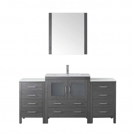 Dior 68" Single Bathroom Vanity Cabinet Set in Zebra Grey