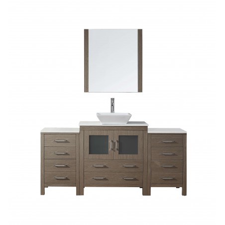 Dior 68" Single Bathroom Vanity Cabinet Set in Dark Oak