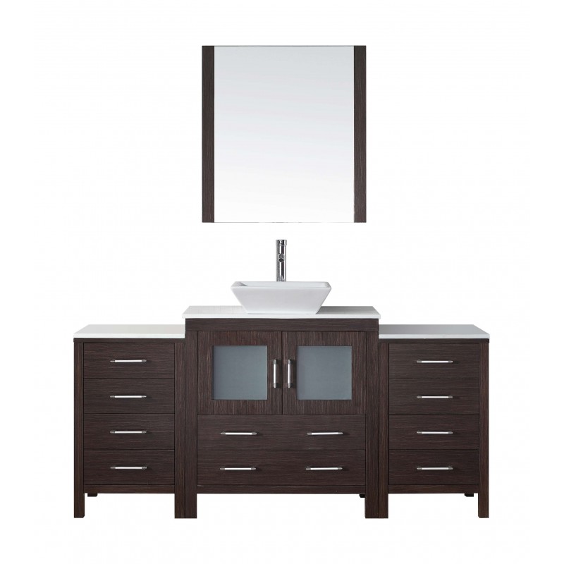 Dior 68" Single Bathroom Vanity Cabinet Set in Espresso